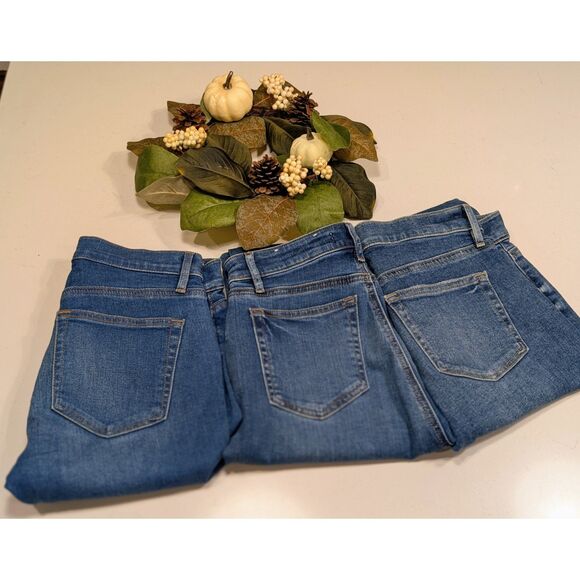 👖 LOFT Denim Trio Bundle! 3 Pairs Jeans - Size 25/0, Skinny and Flare Crop - Picture 1 of 12
